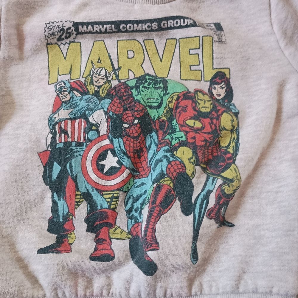 COPY - Marvel Superheroes Toddler Graphic Sweatshirt HeatherโGrey Size 2T PRE-Oโฆ